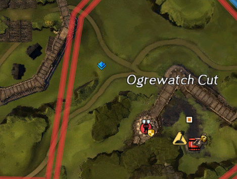 Commander tag diamond icon visible on the WvW map showing the leader's position